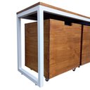 Ver imagem 4 de Rack Industrial com 3 Caixotes - Ferro e Madeira - Cores Cinza Claro e Castanheira