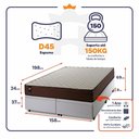 Ver imagem 2 de Conjunto Box Baú Queen Atlanta Branco 158x198x69 Espuma D45