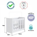 Ver imagem 3 de Mini Berço Evolutivo 4 em 1 C/ Grades de Proteção e Rodízios Cor:branco