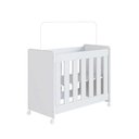 Ver imagem 2 de Mini Berço Evolutivo 4 em 1 C/ Grades de Proteção e Rodízios Cor:branco