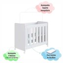 Ver imagem 4 de Mini Berço Evolutivo 4 em 1 C/ Grades de Proteção e Rodízios Cor:branco