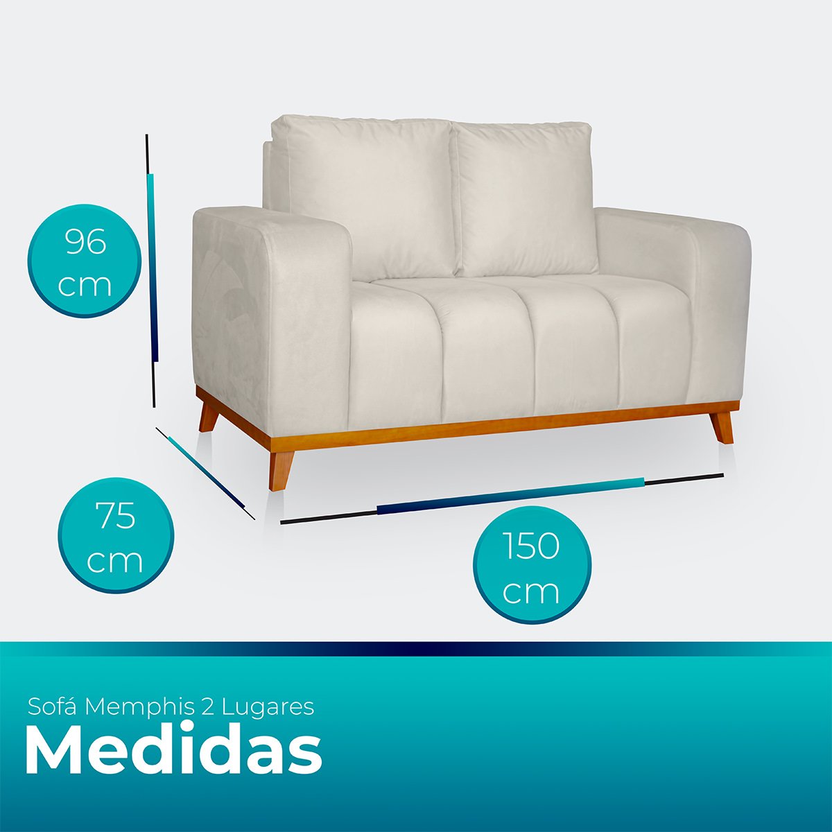 Sofá 3x2 Lugares Memphis Ultra Conforto em Madeira Maciça e Suede - Jylcrom Jylcrom Store Sofá 3x2 L - 8