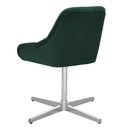 Ver imagem 3 de Cadeira Poltrona Decorativa Giratória Capitonê Alice Para Sala de Estar: Veludo Verde Musgo