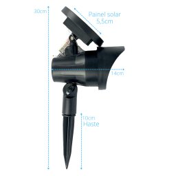 Luminária Solar Espeto Para Jardim Lâmpada Solar LED - 2