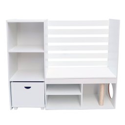 Banco Baú Arranhador Gato Cama Toca Pet Rack Estante - Dunga - 4