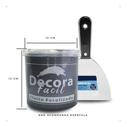 Cimento Queimado com Efeito Perolizado Decora Fácil 1kg - Prata Fina - 6