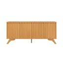 Ver imagem 3 de Balcão Buffet 4 Portas Ripadas MDF Carvalho Rosé 180cm Dalla Costa Móveis