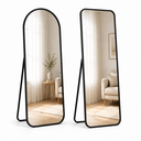 Ver imagem 1 de Kit 2 Espelho Decorativo de Chão 160x50cm com Moldura em Metal Estilo Moderno para Quartos e Salas m