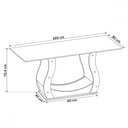 Ver imagem 4 de Mesa de Jantar 6 Lugares Corsa Mel/cinza/grafite - Viero Móveis