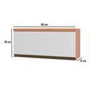 Ver imagem 3 de Armário Aéreo Cozinha Modulado Thela Macadâmia 1 Porta 80cm Freijo/branco - Telasul