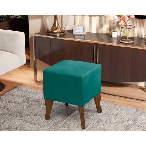 Puff Glamour Azul - Comprar Moveis em Casa