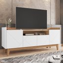 Ver imagem 2 de Rack para TV até 60 Polegadas 4 Portas 1 Nicho 158cm Pés em Madeira Maciça Adria Versátile