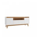 Ver mais imagens de Rack para TV até 60 Polegadas 4 Portas 1 Nicho 158cm Pés em Madeira Maciça Adria Versátile