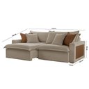 Ver imagem 5 de Sofá Dallas Veludo Dois Módulos de 120cm B15 Meu Sofá Online B002 Veludo Capuccino