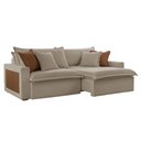 Ver imagem 2 de Sofá Dallas Veludo Dois Módulos de 120cm B15 Meu Sofá Online B002 Veludo Capuccino