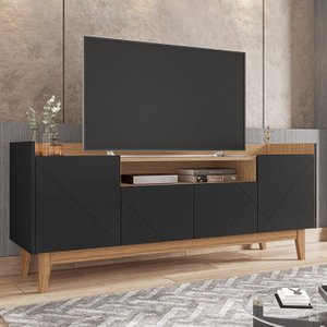 Rack para TV até 60 Polegadas 4 Portas 1 Nicho 158cm Adria Versátile 