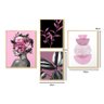Kit 4 Quadros para Decoração Mulher Flores Plantas Quarto - 4
