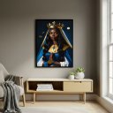 Ver imagem 2 de Quadro Decorativo Arte de Santa Sara Kali - 70x50cm:moldura Preta
