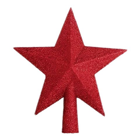 Decoração Enfeite de Natal Estrela Vermelho Natalina 20cm