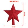 Decoração Enfeite de Natal Estrela Vermelho Natalina 20cm - 3