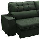 Ver imagem 5 de Sofá 3 Lugares Retrátil Reclinável Chaise Direito 243cm Solin F04 Veludo Verde - Lyam Decor
