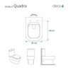 Assento Sanitário Poliéster Antibactéria Soft Close Quadra Branco para Vaso Deca com Ferragem - 3