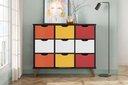 Ver imagem 1 de Nicho Organizador Retro Preto com 9 Gavetas Branco/Colorida 108 x 92,5cm - FdECOR