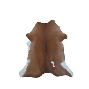 Tapete de Couro Pele Pequena Bezerro (nonato) Bege Jersey