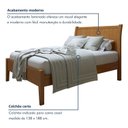 Ver imagem 3 de Cama Casal 140cm Classic Amêndoa Mel