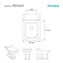 Ver imagem 5 de Assento Sanitário Poliéster Atrium Incepa Aço Preto