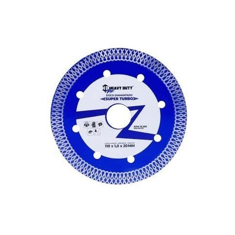 Disco Diamantado Super Turbo Porcelanato 110 Mm Heavy Duty