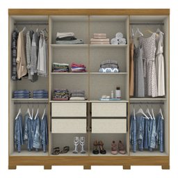 Guarda-Roupa Casal 8 Portas 4 Gavetas Devon Henn - 3