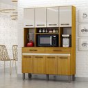Ver imagem 3 de Armário de Cozinha New Ventura 8pts e 2 Gavetas Mobilihouse Cinamomo/off White