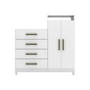 Ver imagem 1 de Cômoda de Quarto Áurea C/ 2 Portas 4 Gavetas e Pés Branco - Demóbile