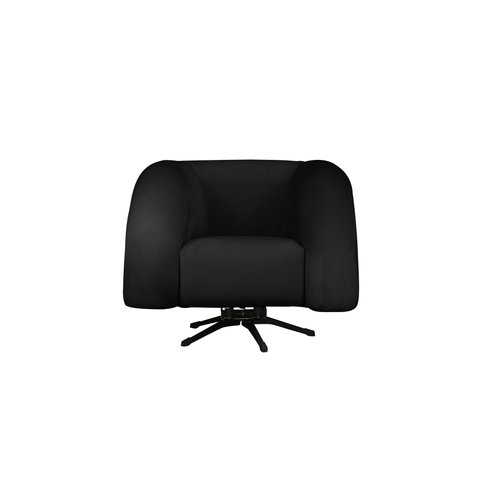 Poltrona Micheli 94cm Base Reclinável Veludo: Preto