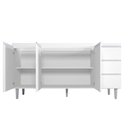 Ver imagem 3 de Balcão Gabinete de Pia para Cozinha sem Tampo 160cm 3 Portas Andréia Branco- Mabe Magazine