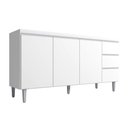 Ver imagem 2 de Balcão Gabinete de Pia para Cozinha sem Tampo 160cm 3 Portas Andréia Branco- Mabe Magazine