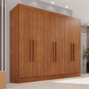 Ver imagem 1 de Guarda-Roupa Casal 6 Portas e 2 Gavetas Safira Marrom/Cinamomo