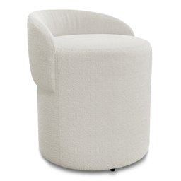 Puff Banqueta Living Gaia Orgânico com Encosto Baixo Bouclê Off White - Desk Design - 5