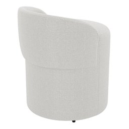 Puff Banqueta Living Gaia Orgânico com Encosto Baixo Bouclê Off White - Desk Design - 3