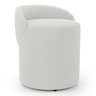 Puff Banqueta Living Gaia Orgânico com Encosto Baixo Bouclê Off White - Desk Design - 1