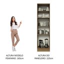 Ver imagem 7 de Paneleiro Madesa Lux 60 cm 3 Portas Rustic/Branco Veludo