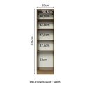 Ver imagem 4 de Paneleiro Madesa Lux 60 cm 3 Portas Rustic/Branco Veludo