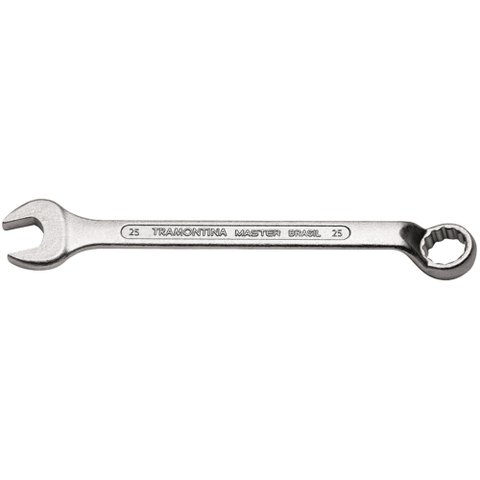 Chave Combinada 25 Mm com Pescoço Tramontina com Corpo Forjado em Aço Especial Cromado Tramontina