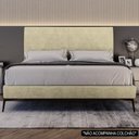 Ver imagem 7 de Cama Casal Queen com Cabeceira 165cm Pés Metálicos Elisa S05 Veludo Bege - Mpozenato