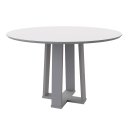 Ver imagem 1 de Mesa de Jantar Isabela Off White 120x120cm para 4 Cadeiras New Ceval