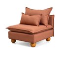 Ver imagem 3 de Sofá Modular com Encosto Pé Bolinha Sôma CabeCasa MadeiraOriginals Marrom Mocha Mousse