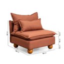 Ver imagem 4 de Sofá Modular com Encosto Pé Bolinha Sôma CabeCasa MadeiraOriginals Marrom Mocha Mousse