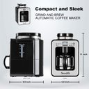 Ver imagem 5 de Secura Cafeteira Automática com Moedor e Jarro de Vidro 17oz (preto)