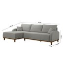 Ver imagem 5 de Sofá Albano Linho 300cm Chaise Lado Esquerdo Meu Sofá Online